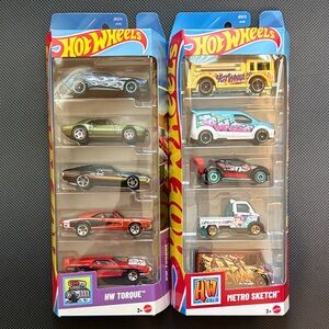 2 5- Pack Assorted Kids Toy Cars Hot wheels new for 2026 FORD DODGE MIGHTY k